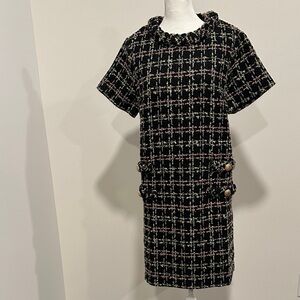 TuckerNuck Elegant Black Tweed Dress